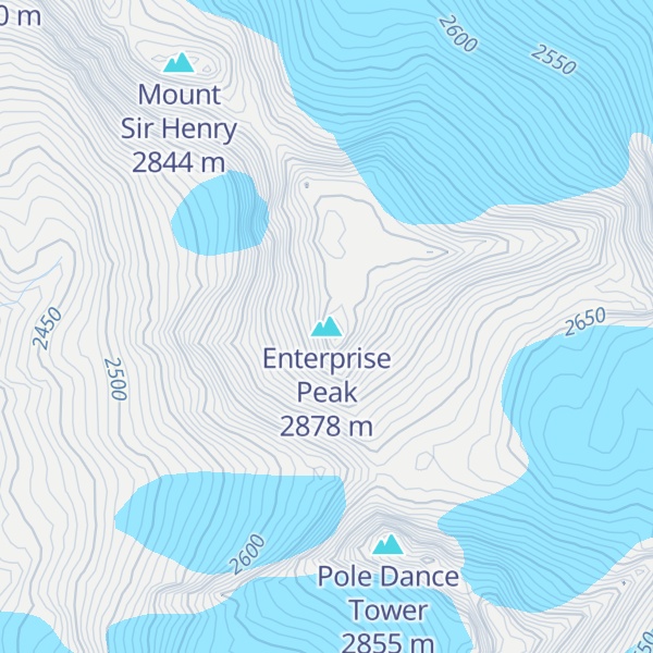 Map of Enterprise Peak