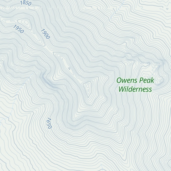 Map of Backus Peak
