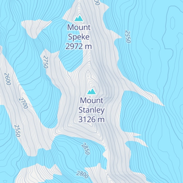 Map of Mount Stanley