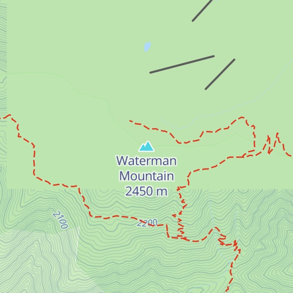 Map of Waterman Mountain