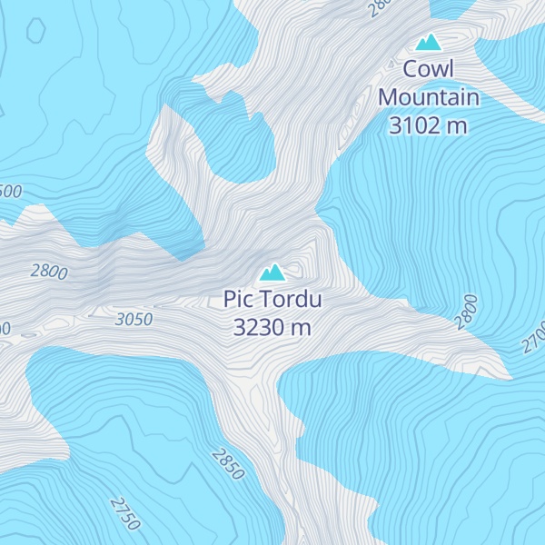 Map of Pic Tordu