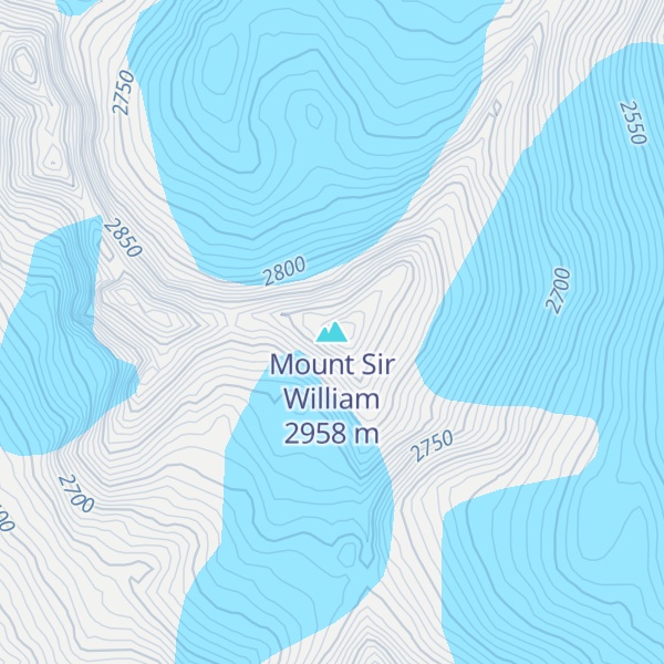 Map of Mount Sir William