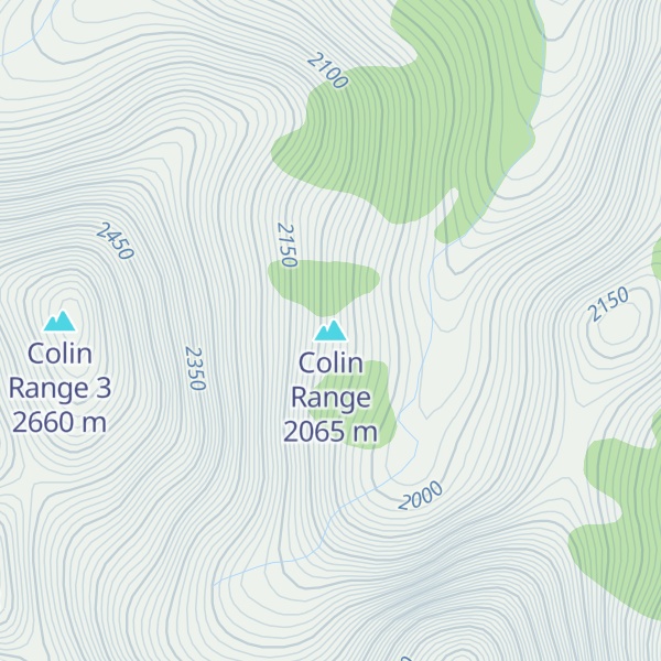 Map of Colin Range