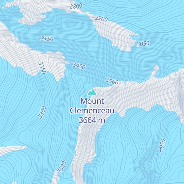 Map of Mount Clemenceau