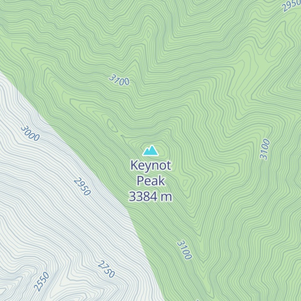 Map of Keynot Peak