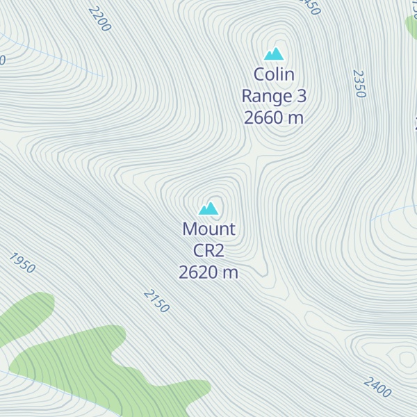 Map of Mount CR2