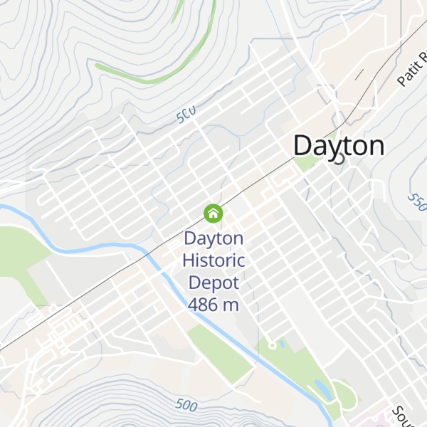 Map of Dayton Historic Depot