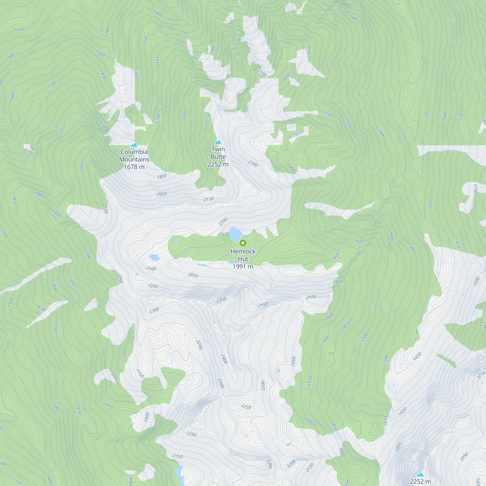 Hemlock Hut map