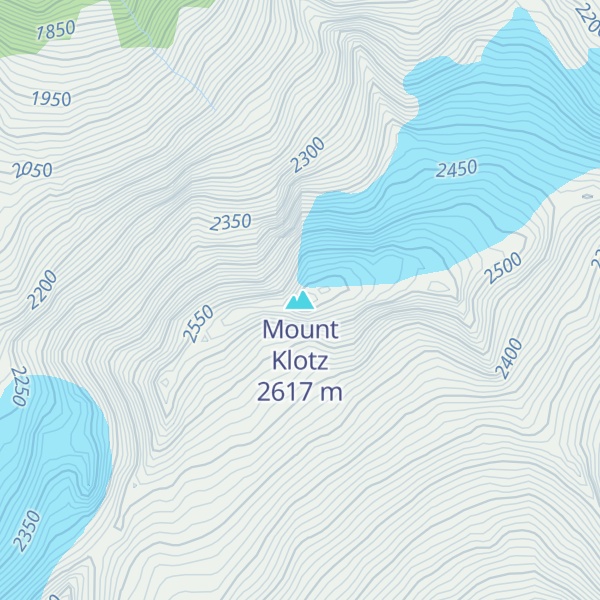 Map of Mount Klotz