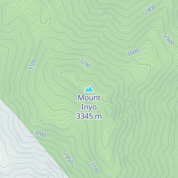 Map of Mount Inyo