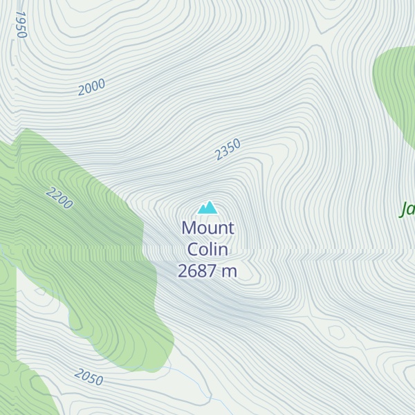 Map of Mount Colin