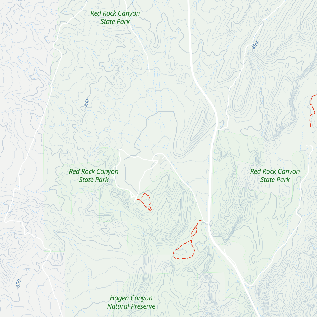 Red Rock Canyon State Park Visitor Center map