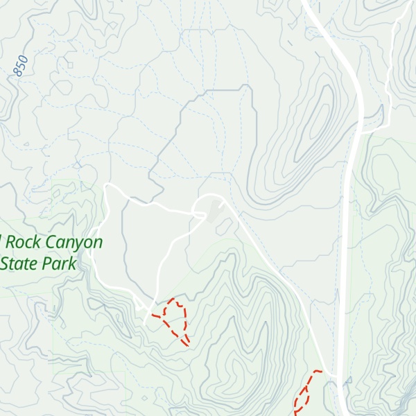 Map of Red Rock Canyon State Park Visitor Center