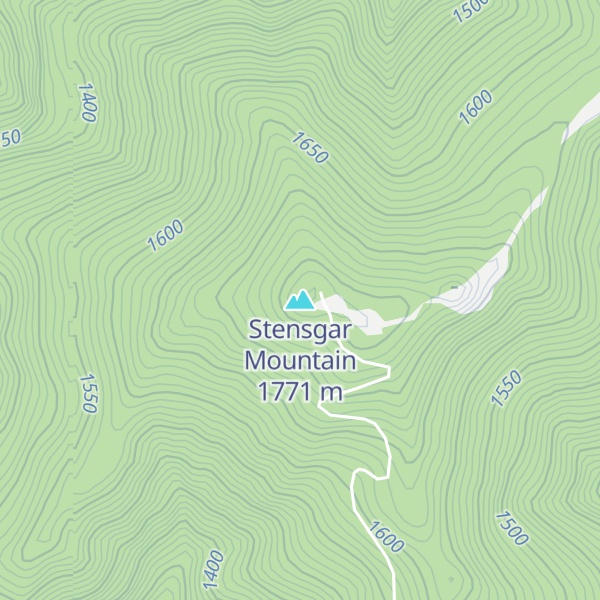 Map of Stensgar Mountain