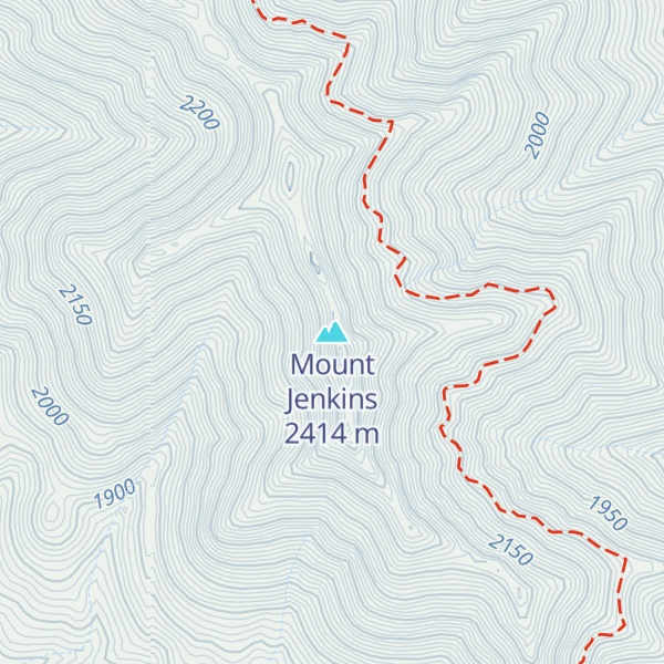 Map of Mount Jenkins