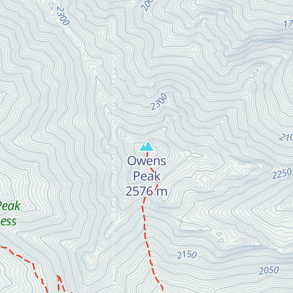 Map of Owens Peak