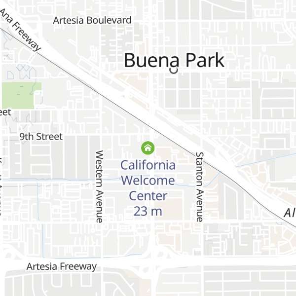 Map of California Welcome Center