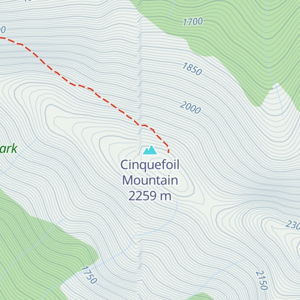 Map of Cinquefoil Mountain