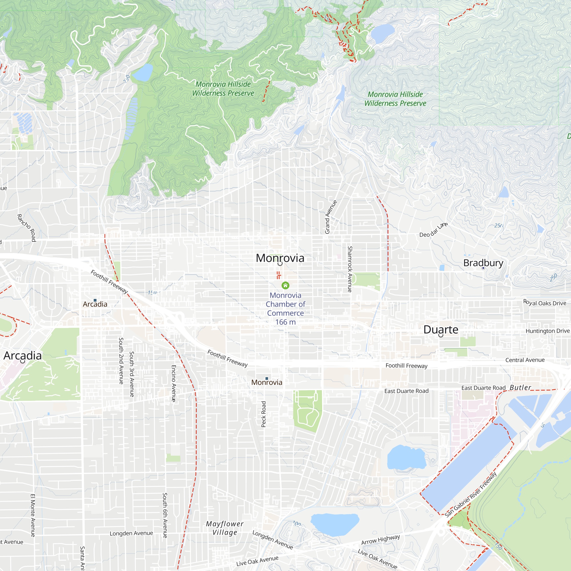 Monrovia Chamber of Commerce map
