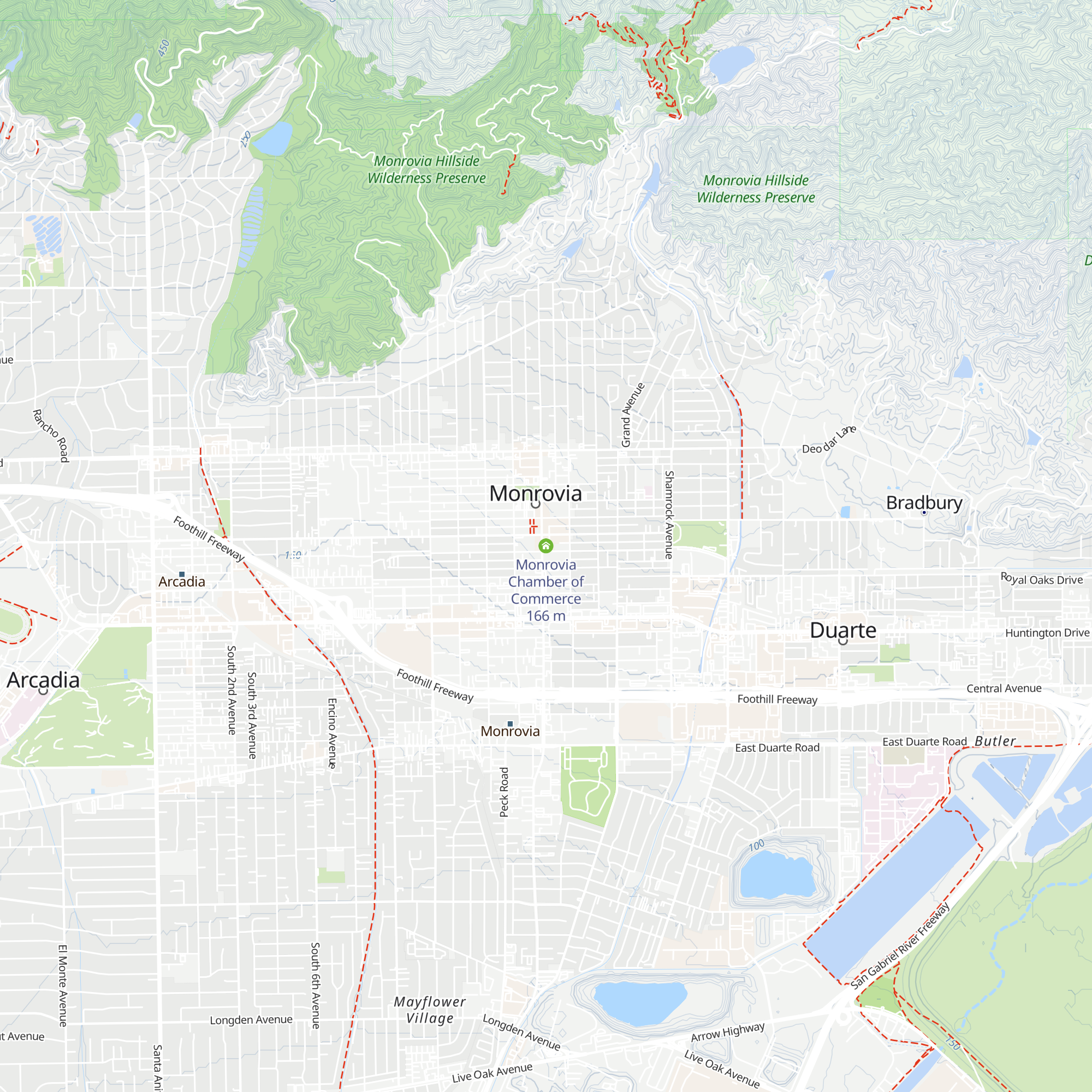 Monrovia Chamber of Commerce map