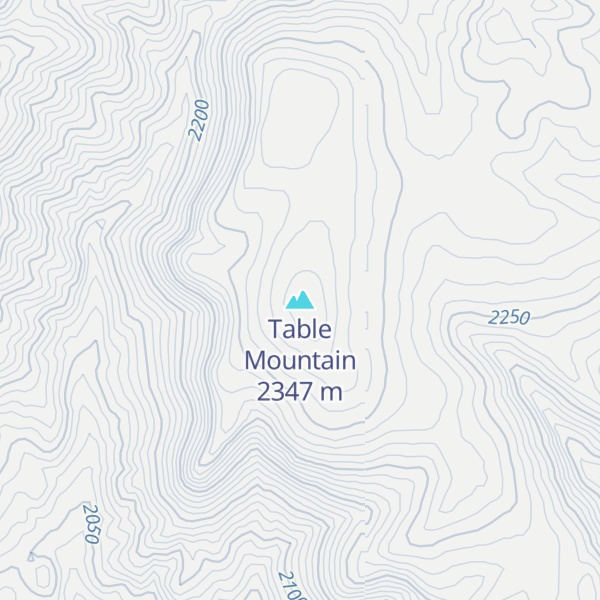 Map of Table Mountain