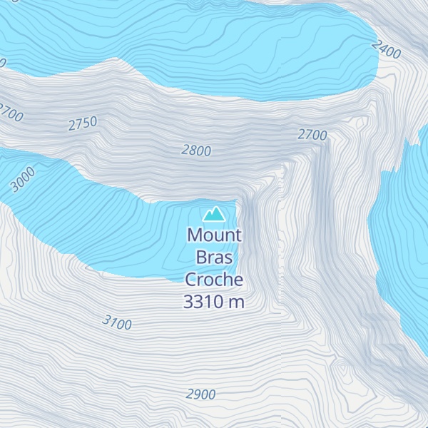 Map of Mount Bras Croche