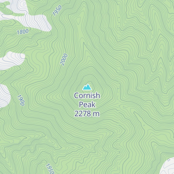 Map of Cornish Peak