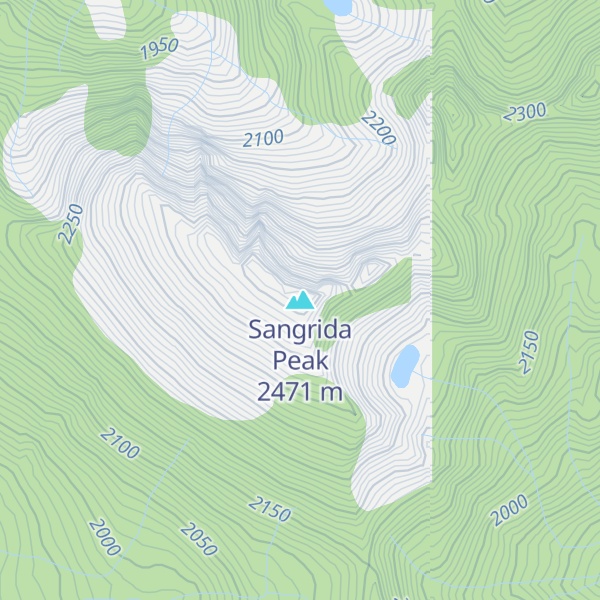 Map of Sangrida Peak