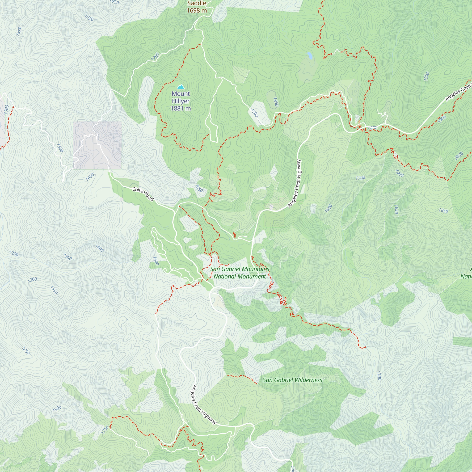 Chilao Visitors Center map