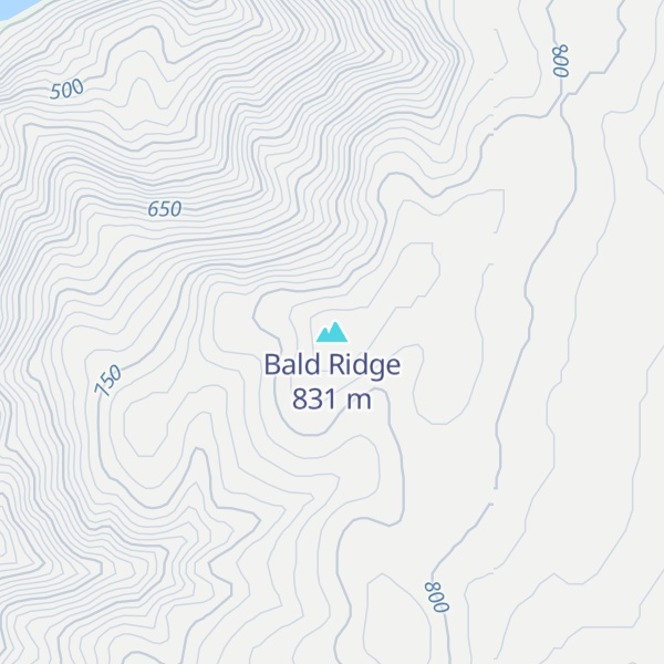 Map of Bald Ridge