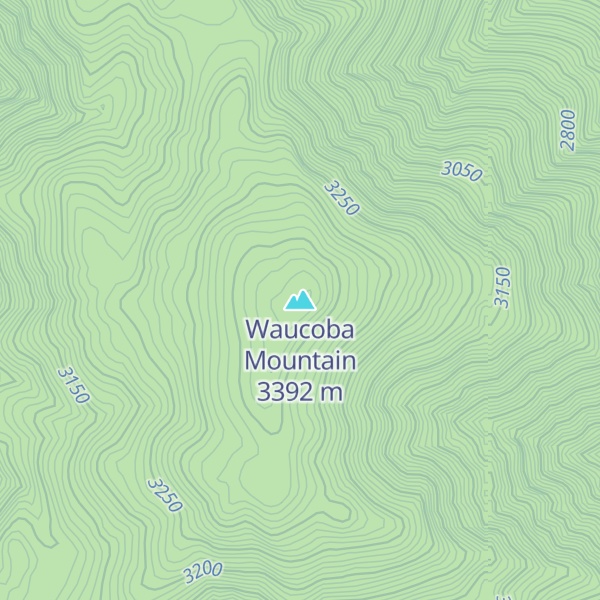 Map of Waucoba Mountain