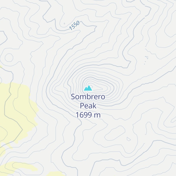 Map of Sombrero Peak