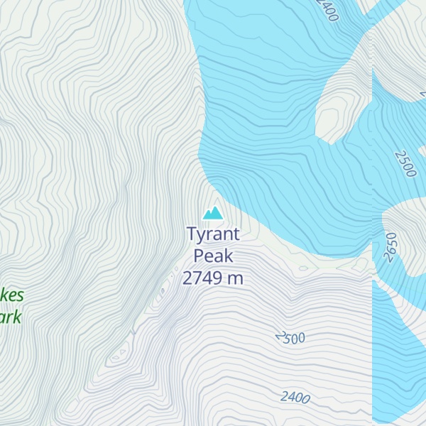 Map of Tyrant Peak