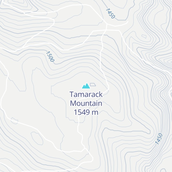Map of Tamarack Mountain