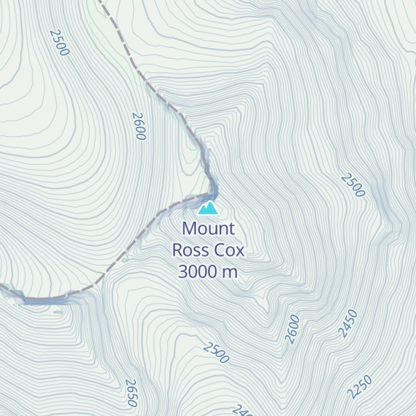 Map of Mount Ross Cox