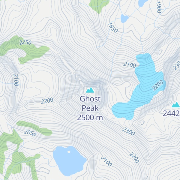 Map of Ghost Peak