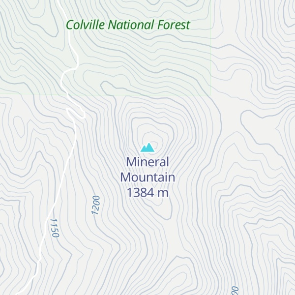 Map of Mineral Mountain