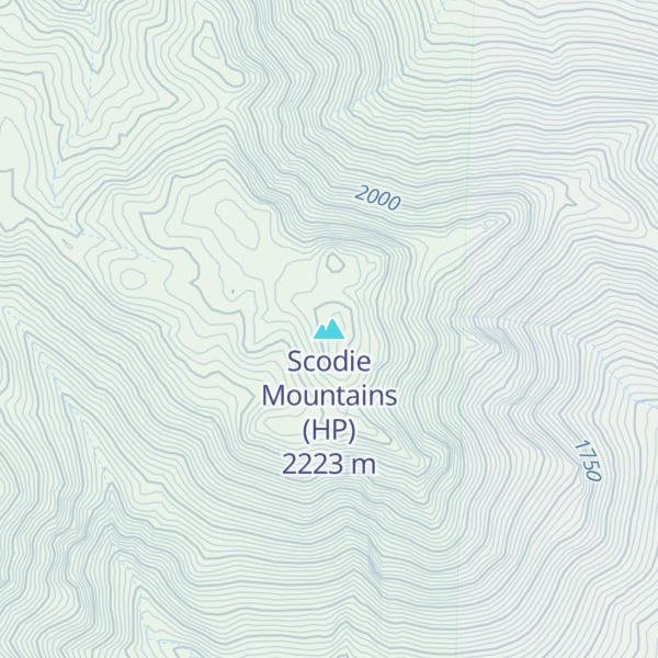 Map of Scodie Mountains (HP)