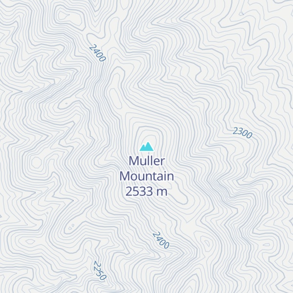 Map of Muller Mountain