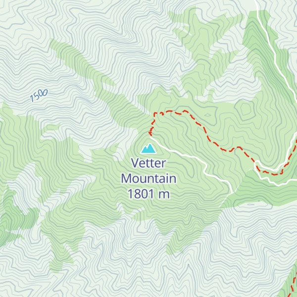 Map of Vetter Mountain