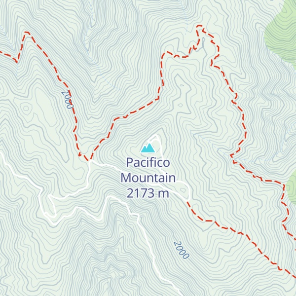 Map of Pacifico Mountain