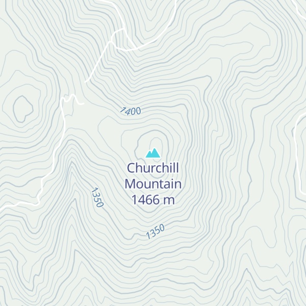 Map of Churchill Mountain