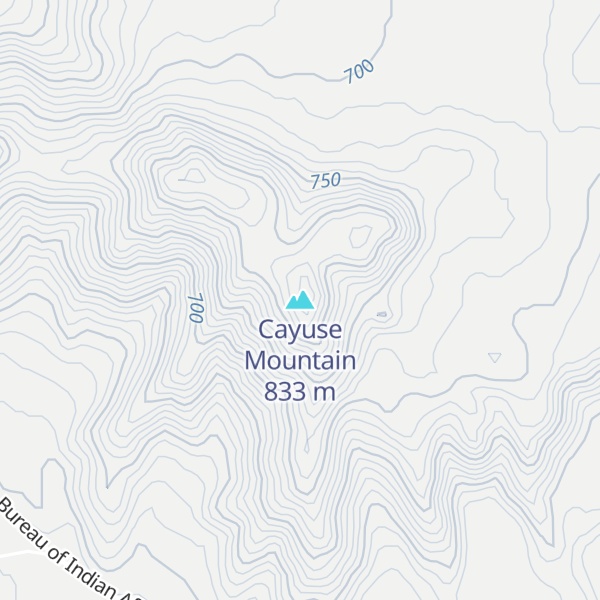 Map of Cayuse Mountain