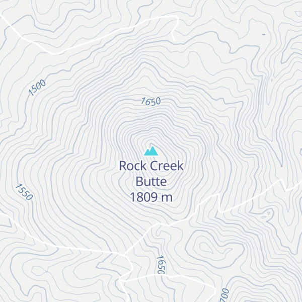 Map of Rock Creek Butte