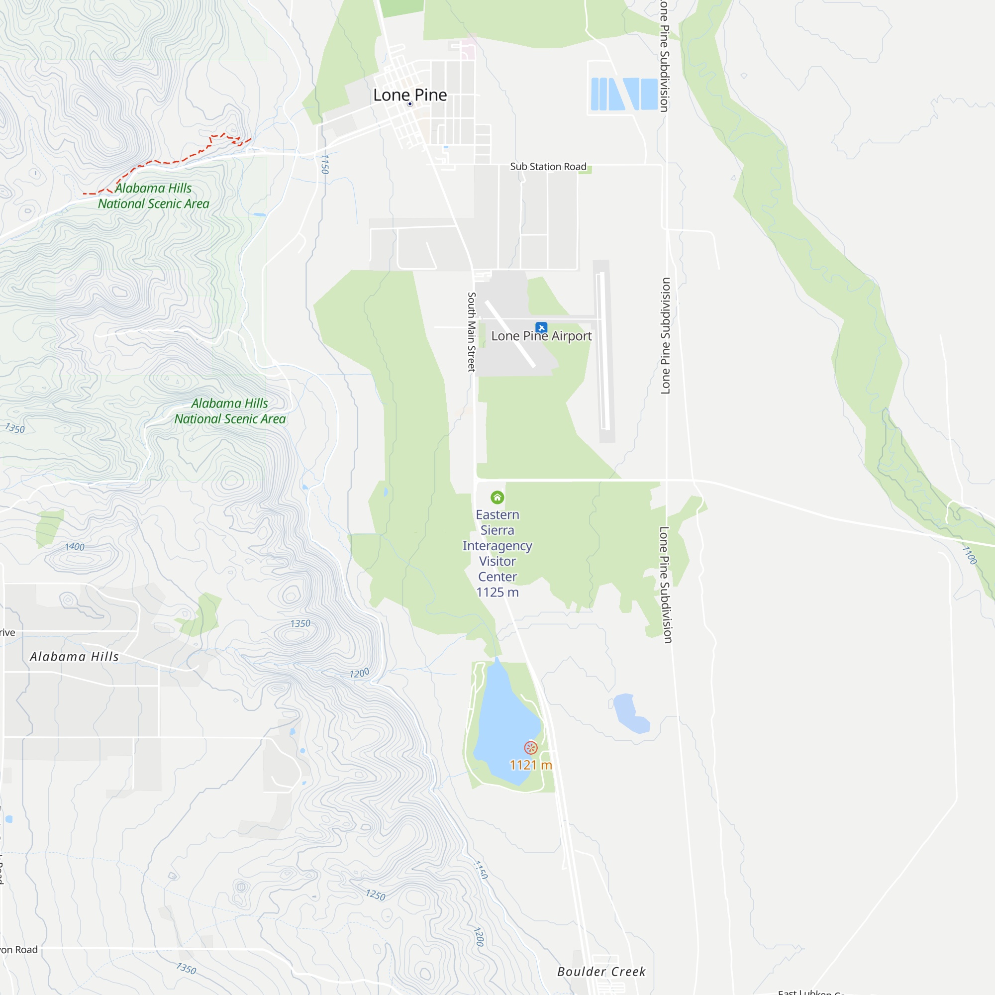 Eastern Sierra Interagency Visitor Center map