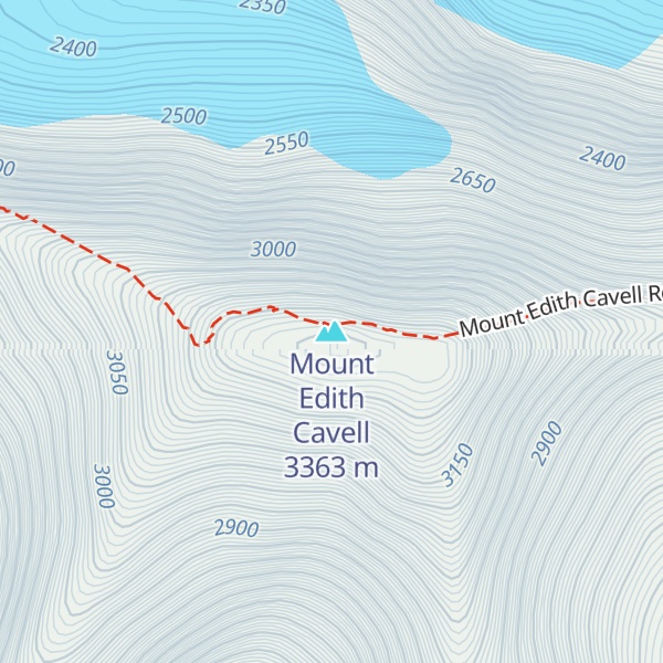 Map of Mount Edith Cavell