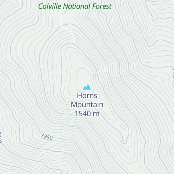 Map of Horns Mountain