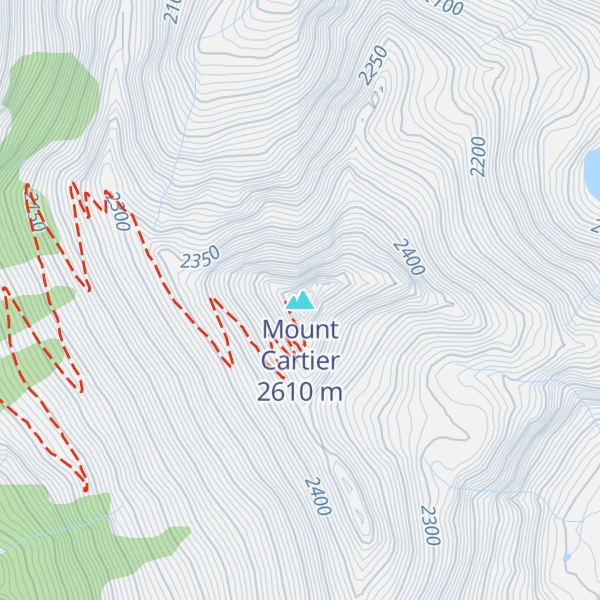 Map of Mount Cartier