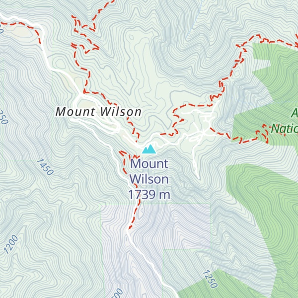 Map of Mount Wilson