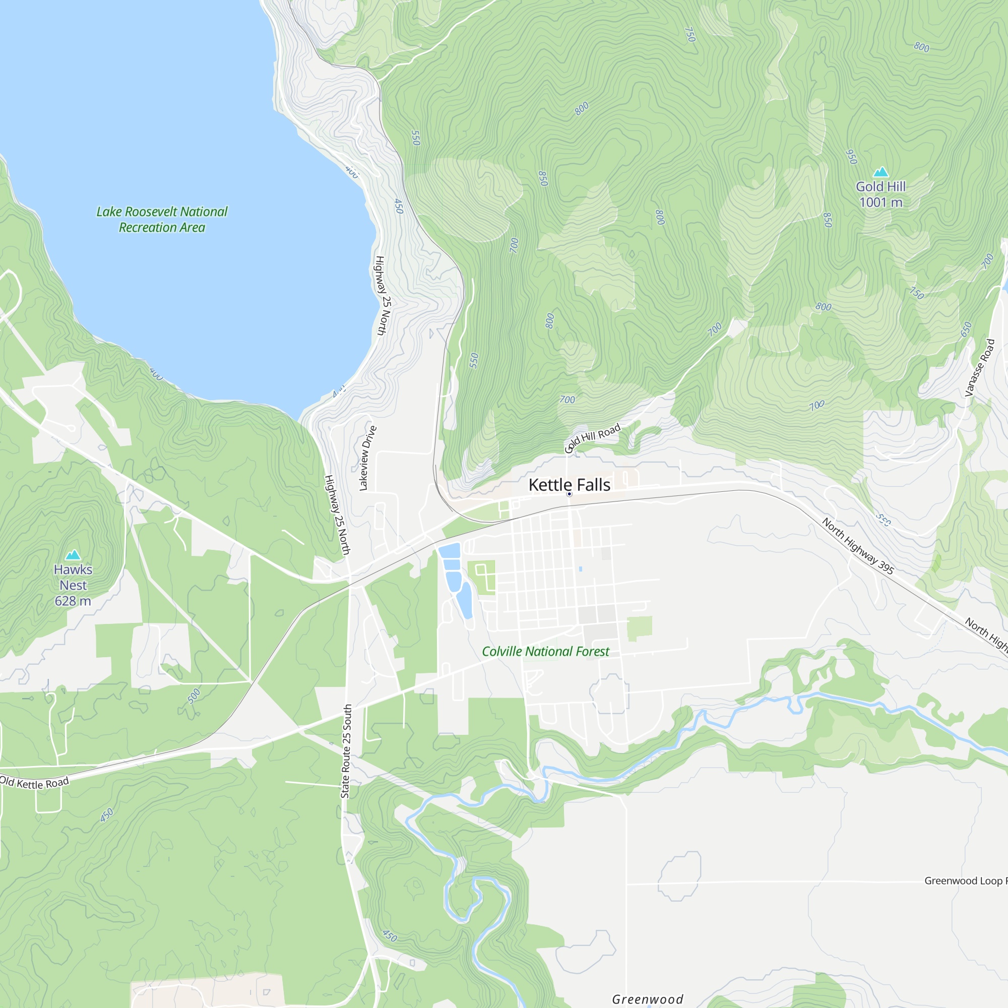 Kettle Falls Information Center map